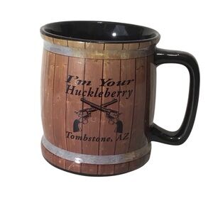 I’m Your Huckleberry Tombstone,‎ AZ Rustic Brown Barrel Coffee Mug